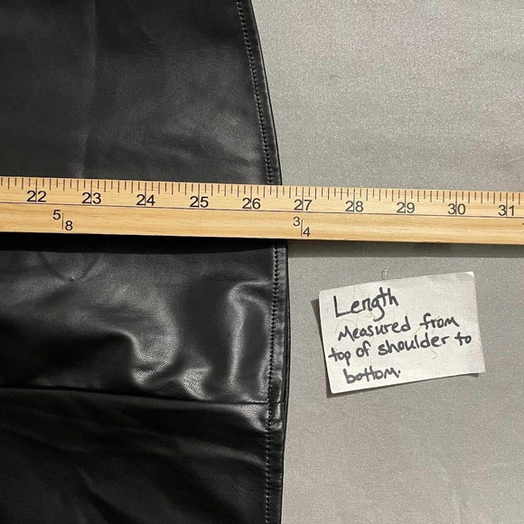 Torrid Black Faux Leather Lace Up Top Plus Size 3X Tank Peplum Club Moto Biker - Picture 9 of 9